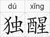 独醒的拼音