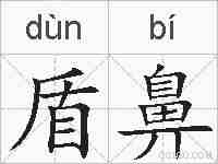 盾鼻的拼音