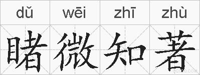睹微知著的拼音