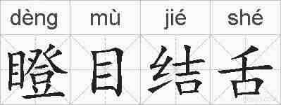 瞪目结舌的拼音