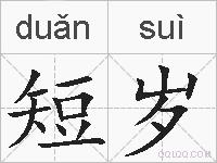 短岁的拼音