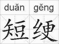 短绠的拼音