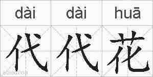 代代花的拼音