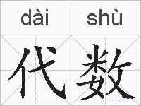 代数的拼音