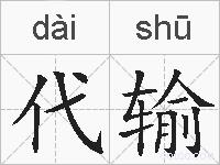 代输的拼音