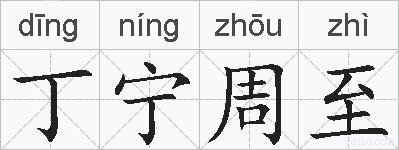丁宁周至的拼音