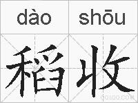 稻收的拼音