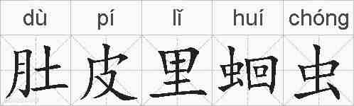 肚皮里蛔虫的拼音