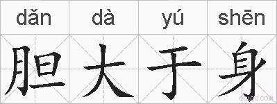 胆大于身的拼音