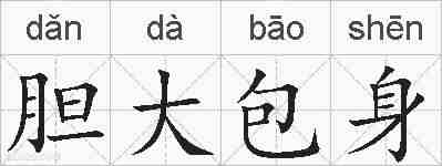 胆大包身的拼音