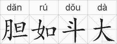 胆如斗大的拼音
