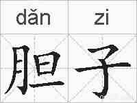 胆子的拼音