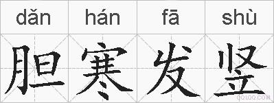 胆寒发竖的拼音