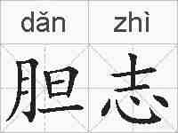 胆志的拼音