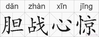 胆战心惊的拼音