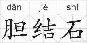 胆结石的拼音
