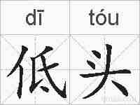 低头的拼音