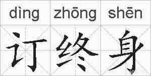 订终身的拼音