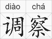 调察的拼音