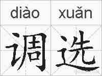 调选的拼音
