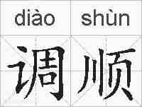 调顺的拼音