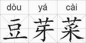 豆芽菜的拼音
