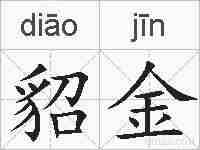 貂金的拼音