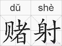 赌射的拼音
