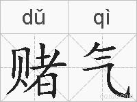 赌气的拼音