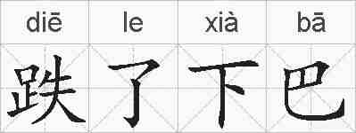 跌了下巴的拼音