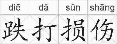 跌打损伤的拼音