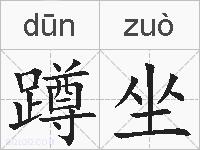 蹲坐的拼音