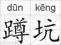 蹲坑的拼音
