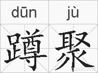 蹲聚的拼音