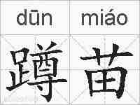 蹲苗的拼音