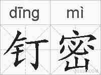 钉密的拼音