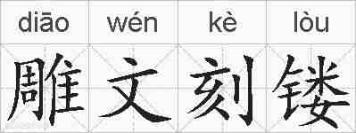 雕文刻镂的拼音