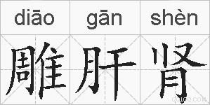 雕肝肾的拼音