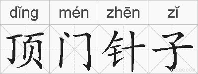 顶门针子的拼音