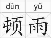 顿雨的拼音