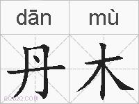 丹木的拼音