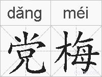 党梅的拼音