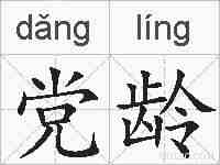 党龄的拼音
