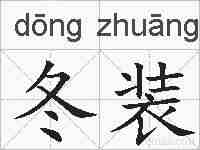 冬装的拼音