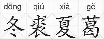 冬裘夏葛的拼音