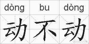 动不动的拼音