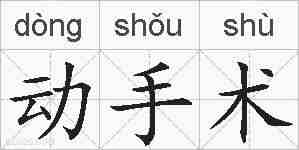 动手术的拼音