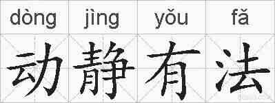 动静有法的拼音