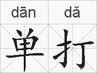 单打的拼音