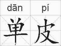 单皮的拼音